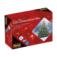 Idena 80er bunte LED Lichterkette grün 16,0 m, 1 St.