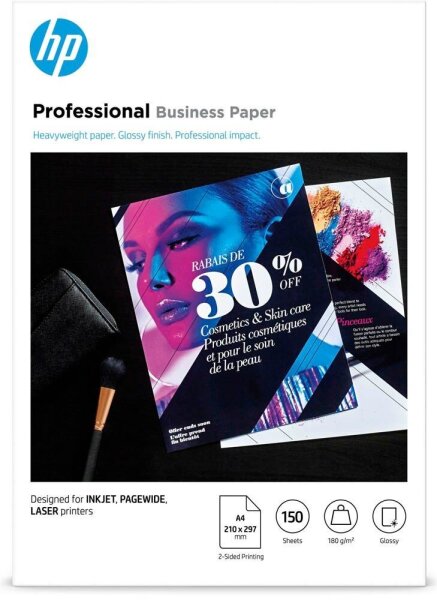 HP Fotopapier 3VK91A DIN A4 glänzend 180 g/qm 150 Blatt