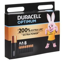 DURACELL Batterien Optimum Alkali-Mangan Mignon AA 1,5 V,...