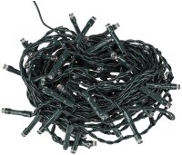 Idena 80er weiße LED Lichterkette grün 16,0 m,...