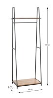 HAKU Möbel Kleiderständer 25992 eiche Metall 68,0 x 166,0 cm, 1 St.