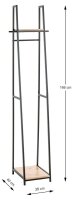HAKU Möbel Kleiderständer 25493 eiche Metall 38,0 x 166,0 cm, 1 St.