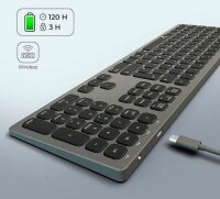RaidSonic ICY BOX® KSK-8023BTRF Tastatur kabellos silber