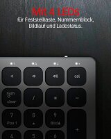 RaidSonic ICY BOX® KSK-8023BTRF Tastatur kabellos silber