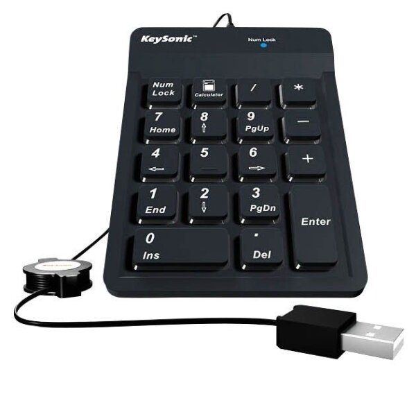 RaidSonic ICY BOX® ACK-118BK Nummernblock kabelgebunden schwarz