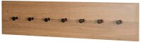 HAKU Möbel Wandgarderobe 37146 eiche Metall 7 Haken...