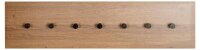 HAKU Möbel Wandgarderobe 37146 eiche Metall 7 Haken 89,0 x 20,0 cm, 1 St.