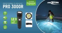 ANSMANN PRO 3000R LED Taschenlampe schwarz, 5100 mAh, 1 St.