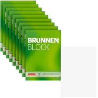 BRUNNEN Briefblöcke DIN A4 blanko, 10 Blöcke