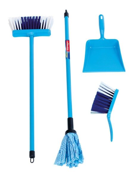 klein Kinder-Putzset Wischmoppset Vileda 6796 blau , 4 St.