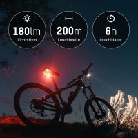 ANSMANN LED Fahrradbeleuchtung schwarz, 1 St.
