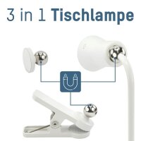 ANSMANN 3in1 LED Tischlampe weiß