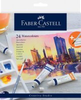 FABER-CASTELL Aquarellfarben farbsortiert 24 x 9,0 ml, 24...