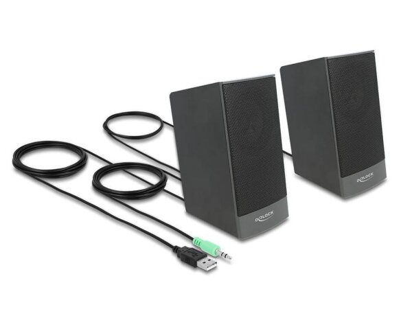 DeLOCK 27001 Stereo 2.0 Lautsprecher schwarz