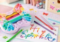 FABER-CASTELL Geschenkset Schmetterling Sparkle Buntstifte farbsortiert, 20 St.