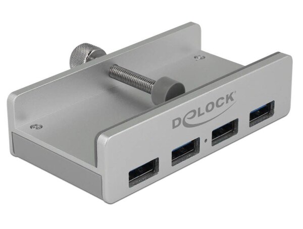 DeLOCK USB-Hub 4-fach silber