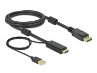 DeLOCK HDMI/DisplayPort HDMI-Kabel 4K 30 Hz 2,0 m...