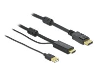 DeLOCK HDMI/DisplayPort HDMI-Kabel 4K 30 Hz 2,0 m...