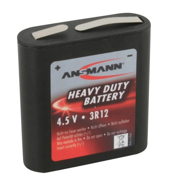ANSMANN Batterie 3R12 Zink-Kohle Flachbatterie 4,5 V, 1 St.