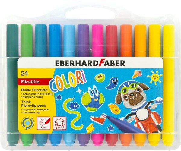 EBERHARD FABER Colori Filzstifte farbsortiert, 24 St.