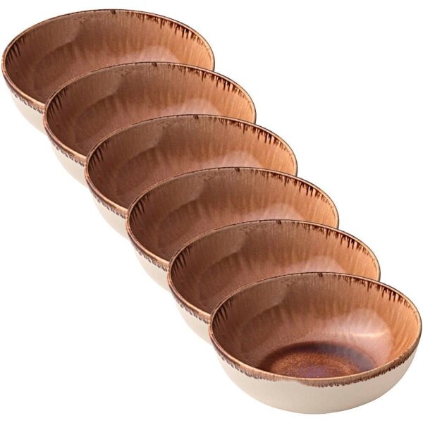 6 HEART & SOUL Schalen Perfect Match Oyster braun 23,0 cm  ( 801572341000101 )