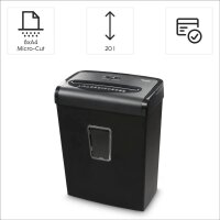 hama Premium M8+ Aktenvernichter mit Partikelschnitt P-5, 2 x 12 mm, bis 8 Blatt  ( 50548 )