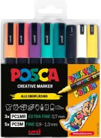 uni-ball POSCA Sneaker weiß Acrylstift farbsortiert...