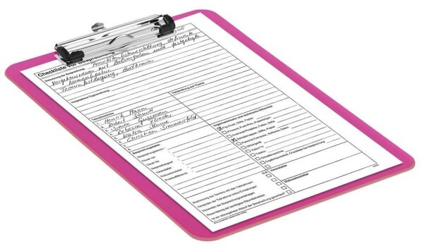 MAUL Klemmbrett MAULneon 2340621 DIN A4 neonpink Kunststoff, 1 St.