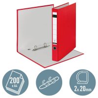 LEITZ 1014 Ringbuch 2-Ringe rot 3,5 cm DIN A4, 1 St.