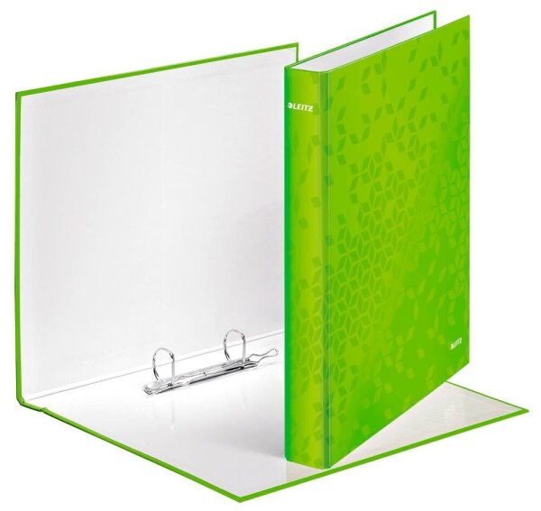 LEITZ WOW Ringbuch 2-Ringe grün 4,0 cm DIN A4, 1 St.