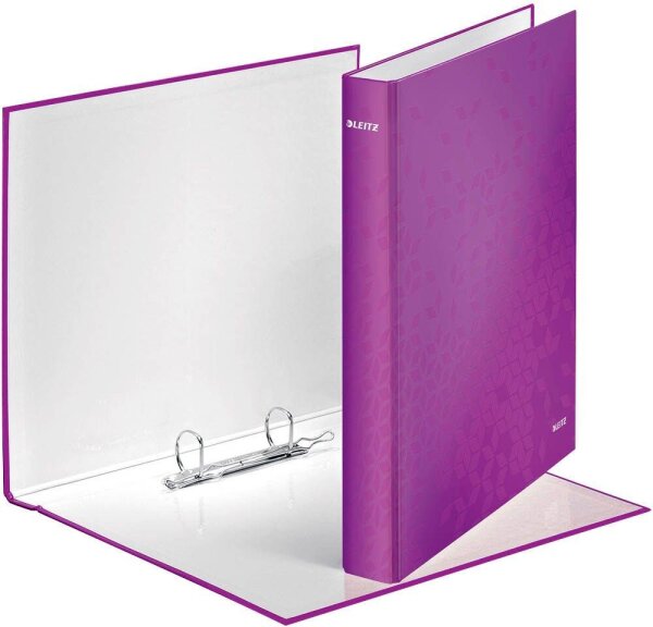 LEITZ WOW Ringbuch 2-Ringe violett 4,0 cm DIN A4, 1 St.