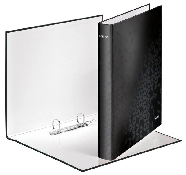 LEITZ WOW Ringbuch 2-Ringe schwarz 4,0 cm DIN A4, 1 St.
