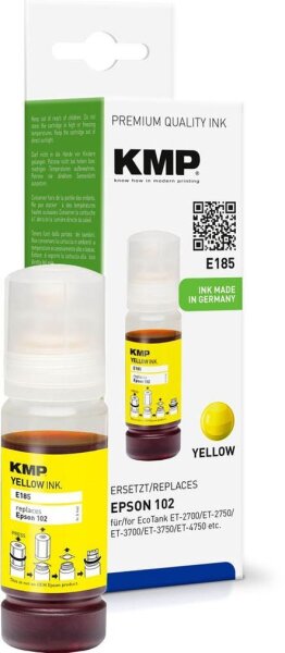KMP E185 gelb Tintenflasche kompatibel zu EPSON 102/T03R44