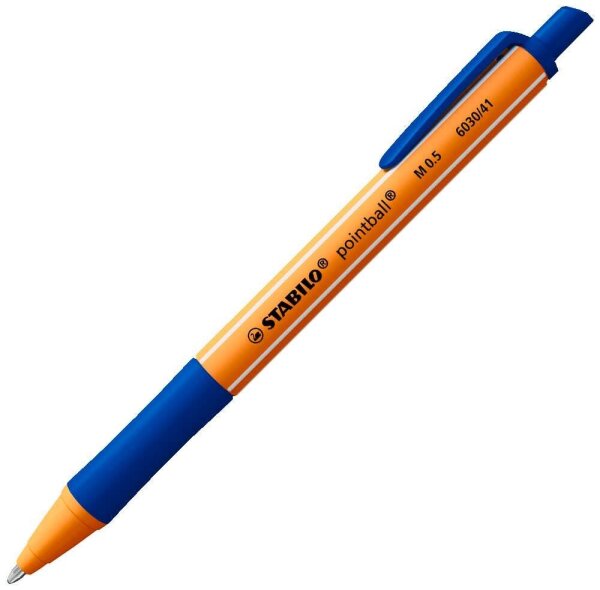 STABILO Kugelschreiber pointball orange, Schreibfarbe: blau, 1 St.