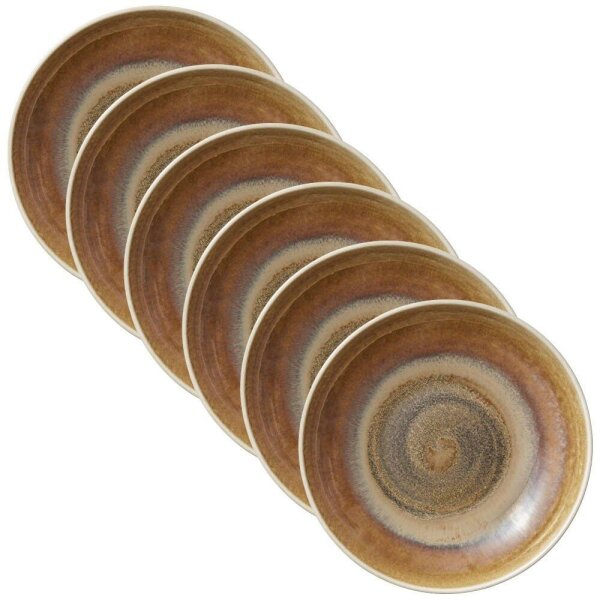 HEART & SOUL Suppenteller Perfect Match Cumin hellbraun Ø 28,0 cm, 6 St.