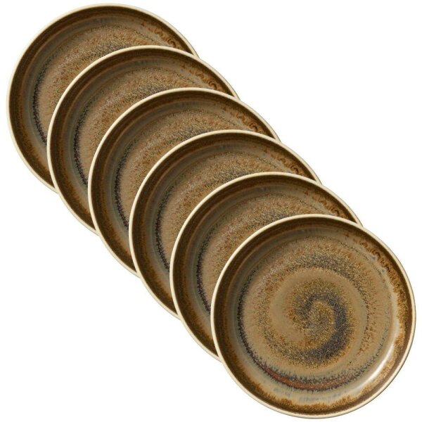 6 HEART & SOUL Suppenteller Perfect Match Cumin hellbraun 21,0 cm  ( 801192141000102 )