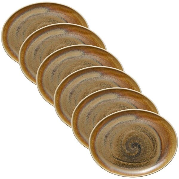 HEART & SOUL Servierplatten Perfect Match Cumin hellbraun 31,0 x 24,0 cm, 6 St.