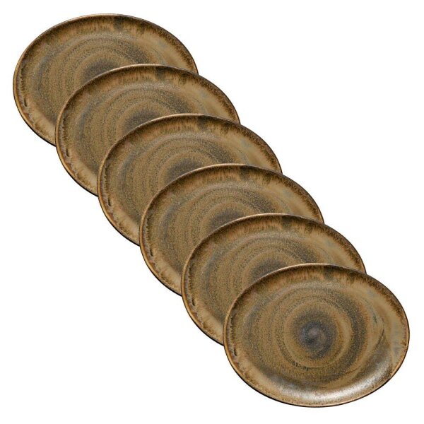 6 HEART & SOUL Servierplatten Perfect Match Cumin hellbraun 36,0 x 28,0 cm  ( 801223641000102 )