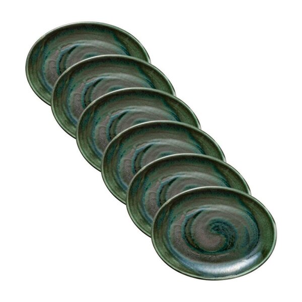 HEART & SOUL Servierplatten Perfect Match Avocado grün 25,0 x 19,0 cm, 6 St.