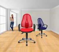 Topstar Bürostuhl Open Point P Plus, OP79A G21 Stoff rot, Gestell chrom