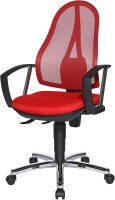 Topstar Bürostuhl Open Point P Plus, OP79A G21 Stoff rot, Gestell chrom
