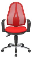 Topstar Bürostuhl Open Point P Plus, OP79A G21 Stoff rot, Gestell chrom