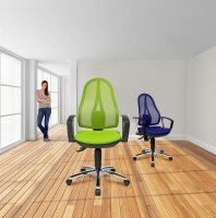 Topstar Bürostuhl Open Point P Plus, OP79A T38 Stoff blau, Gestell chrom