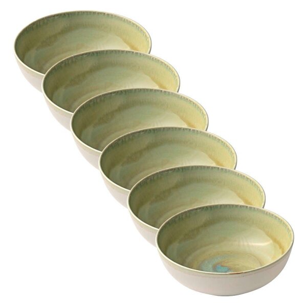 6 HEART & SOUL Schalen Perfect Match Thyme grün 23,0 cm  ( 801572341000104 )