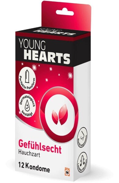 YOUNG HEARTS Kondome Gefühlsecht, 12 St.  ( 2805715 )