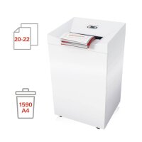 HSM Pure 630 Aktenvernichter mit Partikelschnitt P-4, 4,5 x 30 mm, bis 22 Blatt, weiß