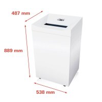 HSM Pure 630 Aktenvernichter mit Partikelschnitt P-5, 1,9 x 15 mm, bis 15 Blatt, weiß