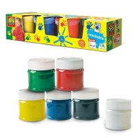 SES Creative® Fingerfarben farbsortiert 4x 150,0 ml,...