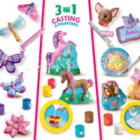 SES Creative® Gipsgießen-Set Glitzer 3 in 1 mehrfarbig  ( 1288 )