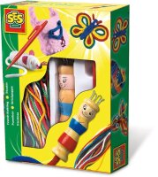 SES Creative® Bastelset Strickpuppe mit Wolle mehrfarbig
